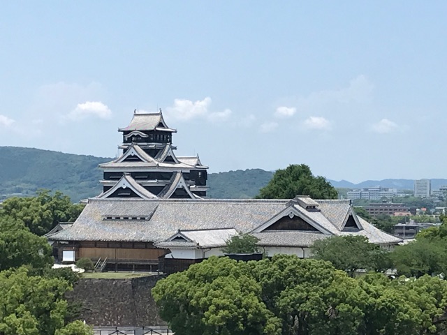 市役所から見た熊本城
