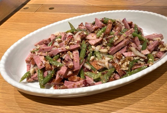 ベーコンとインゲン豆